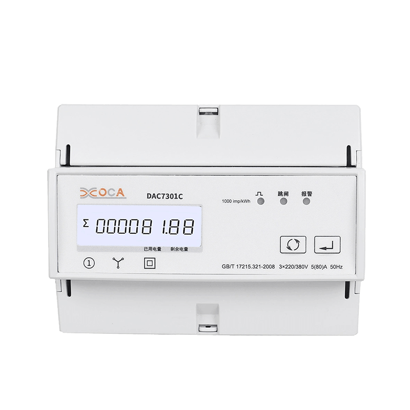 Contatore di energia elettrico wireless elettrico a tariffa Modbus trifase CA Dac7301c su guida DIN