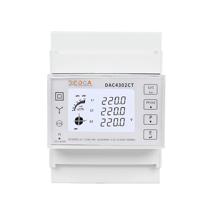 Multimetro contatore di energia intelligente Modbus trifase CA su guida DIN Dac4302CT