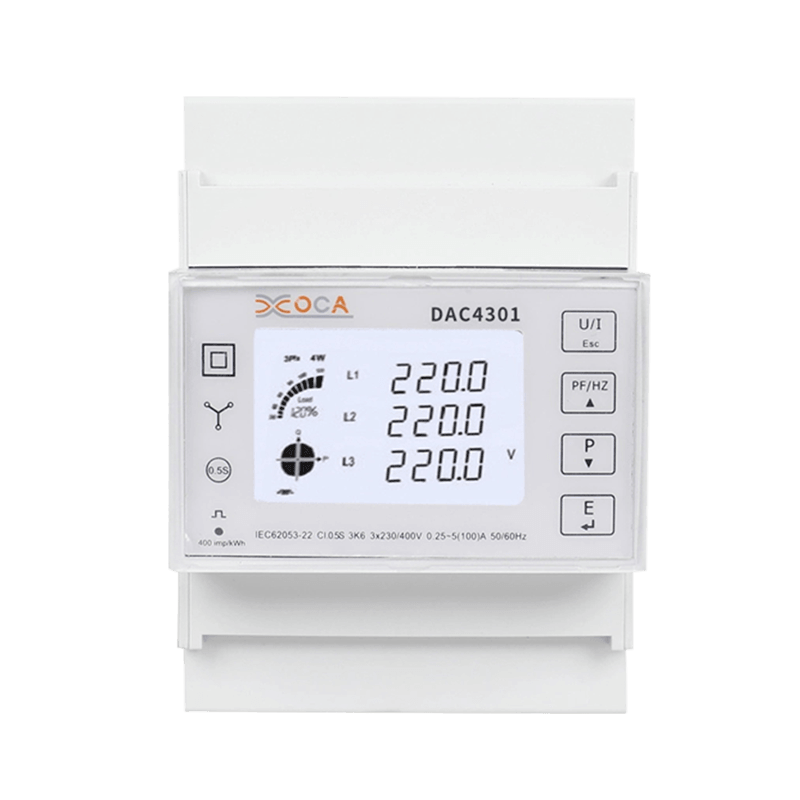 Contatore di energia elettrica Modbus prepagato su guida DIN Dac4301