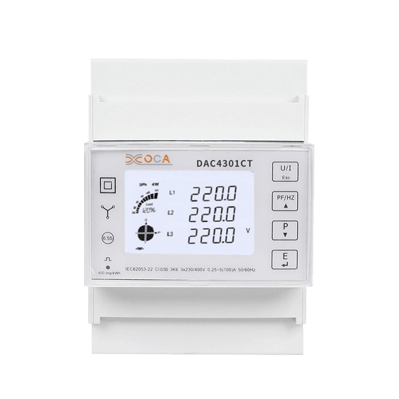 Dac4301CT Misuratore di potenza Modbus trifase CT su guida DIN