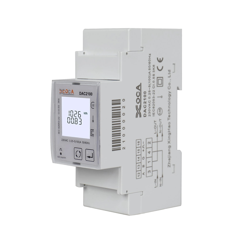 Contatore di energia elettrica intelligente Modbus monofase su guida DIN Dac2100