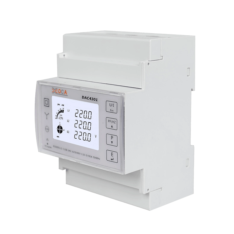 Contatore elettronico wireless intelligente Modbus trifase su guida DIN