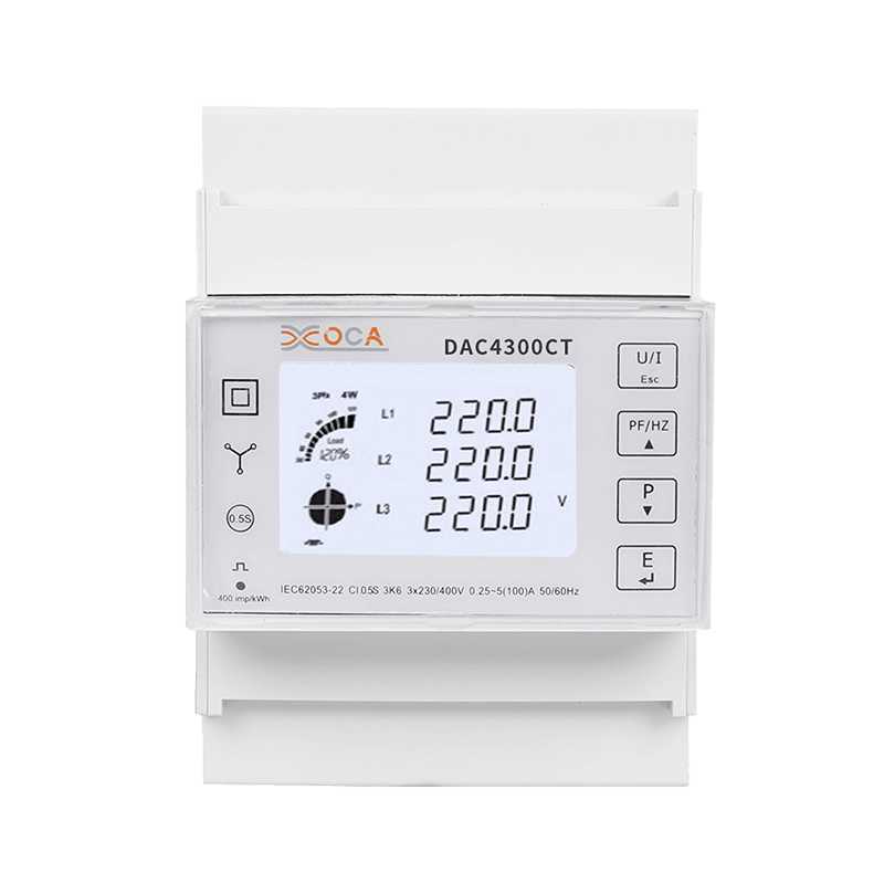 Contatore di energia intelligente WiFi prepagato digitale trifase a quattro fili su guida DIN Dac4300CT