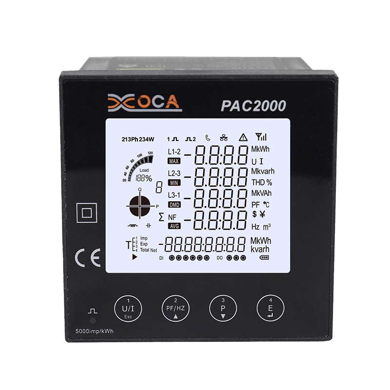 PAC2000 Misuratore di potenza digitale da pannello LCD intelligente multifunzione