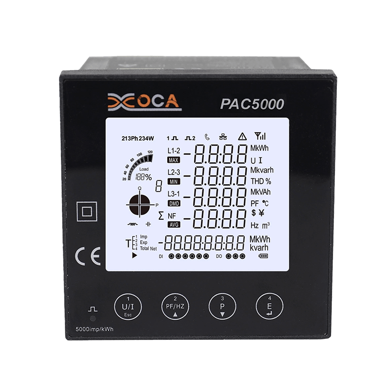 PAC5000 Grande display LCD Contatore di energia wireless digitale Contatore intelligente