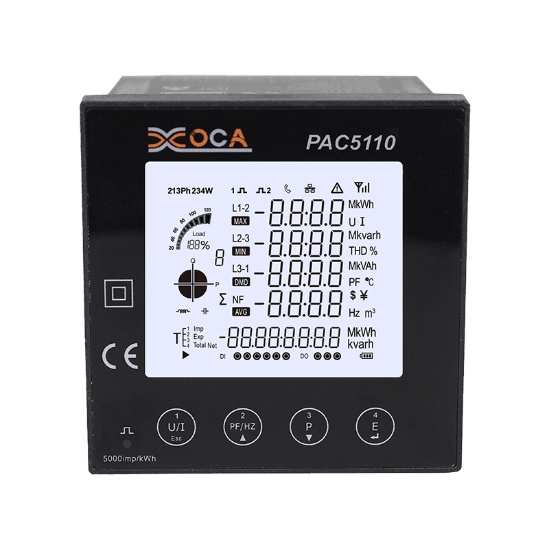 PAC5110 Misuratore di potenza da quadro elettrico LCD digitale trifase