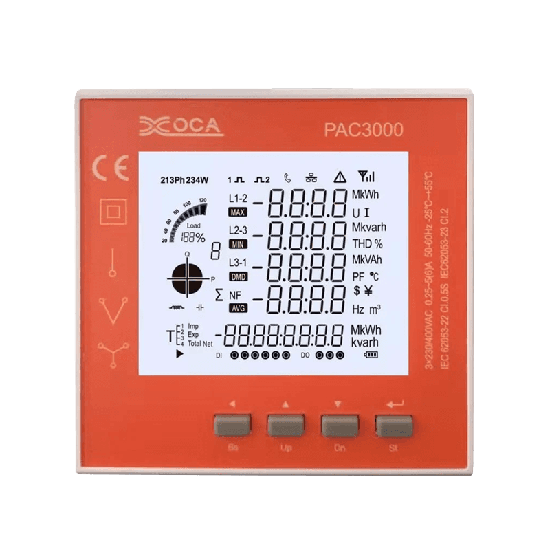 Contatore di energia del contatore di potenza del pannello elettrico digitale LCD intelligente