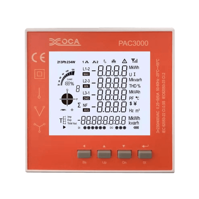 Misuratore di potenza da pannello intelligente LCD PAC3000